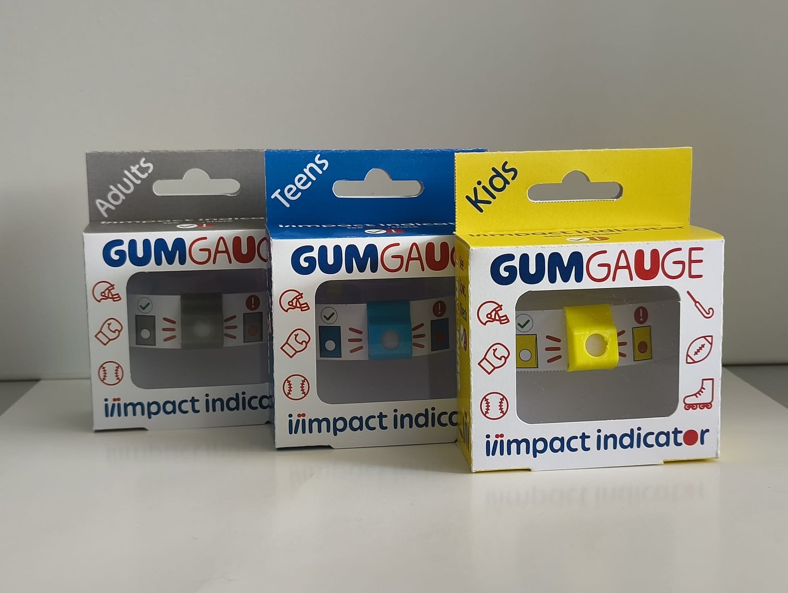 GumGauge Kids, Teens and Adults packaging